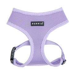 Arnés Puppia suave con malla ventilada para paseos cómodos y sin irritación.
