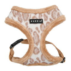 Puppia Kovo arnés sobre la cabeza leopardo beige cómodo para paseos invernales