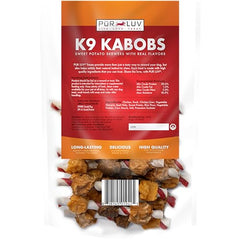 Pur Luv K9 Kabobs real chicken chunks deliver protein-rich flavor dogs crave.