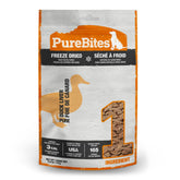 PureBites bolsa de hígado de pato secado, ideal como premio de entrenamiento.
