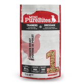 PureBites mini pechuga de pollo deshidratada, bolsa 2,1 oz, para entrenamiento.