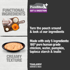 PureBites Plus Squeezables cinco ingredientes, snack natural para perro.