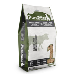 PureBites ternera liofilizada, tratamiento único para perros, alto en proteína.
