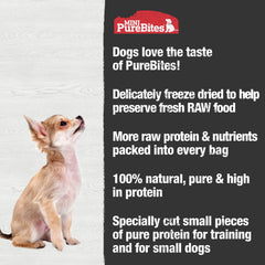 PureBites trocitos de pollo deshidratado para entrenamiento y uso diario.