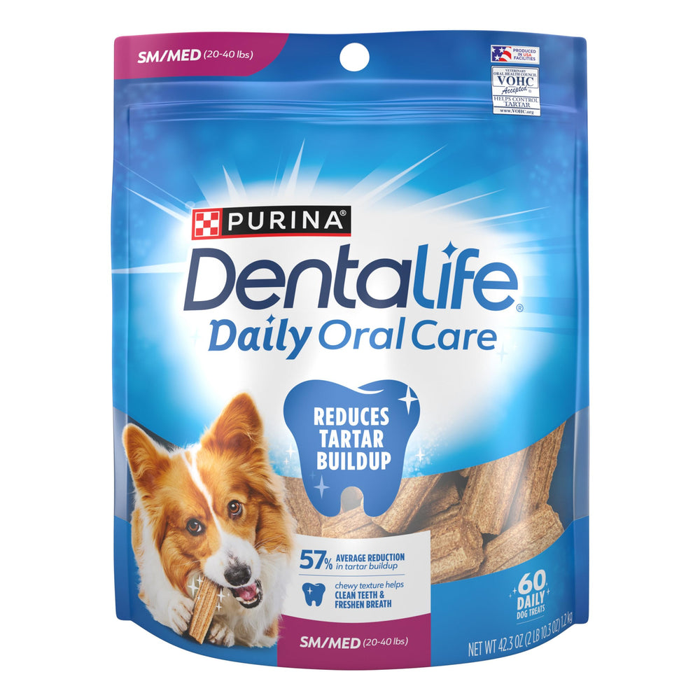 Purina DentaLife para perros pequeños y medianos: masticables que ayudan a limpiar dientes.