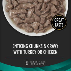 Purina Dietas Veterinarias gastroenterico gato pavo salsa enlatado, apoyo digestivo.