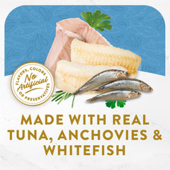 Purina Fancy Feast Broth Topper Clasico Pescado Blanco: complemento sabroso para la dieta.