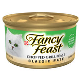 Purina Fancy Feast Chopped Grill Feast, lata 3 oz, pollo asado; ideal para la comida diaria.