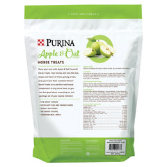 Golosinas Purina para caballos sabor manzana y avena, fácil de morder para una experiencia agradable.