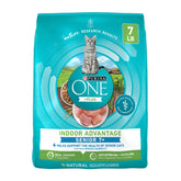 Purina ONE alimento seco para gatos senior con croquetas crujientes para músculos fuertes.