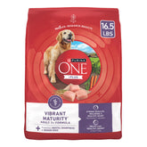 Bolsa Purina ONE de 16.5 lb para senior, apoya músculos.
