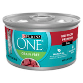 Purina ONE Gato Pate con res como ingrediente principal para sabor y nutrición