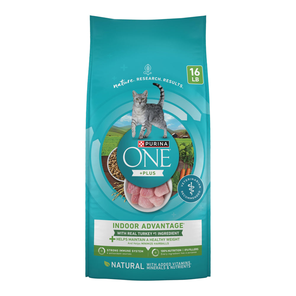Purina ONE Indoor Advantage con pavo principal para músculos fuertes y corazón saludable