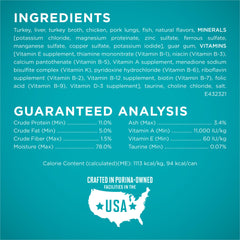 Purina One Pavo Pate hidratacion: lata 3oz destacando humedad para gatos