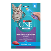 Purina ONE Plus Puré Inmunidad Atún Real: textura suave para premio sabroso