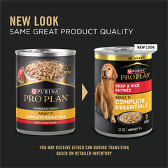 Purina Pro Plan Adulto 7 Plus, sin colorantes en su etiqueta, lata 13 oz.