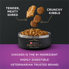 Purina Pro Plan AdvantEDGE Senior Support Plus, textura crujiente para estimular la masticación.