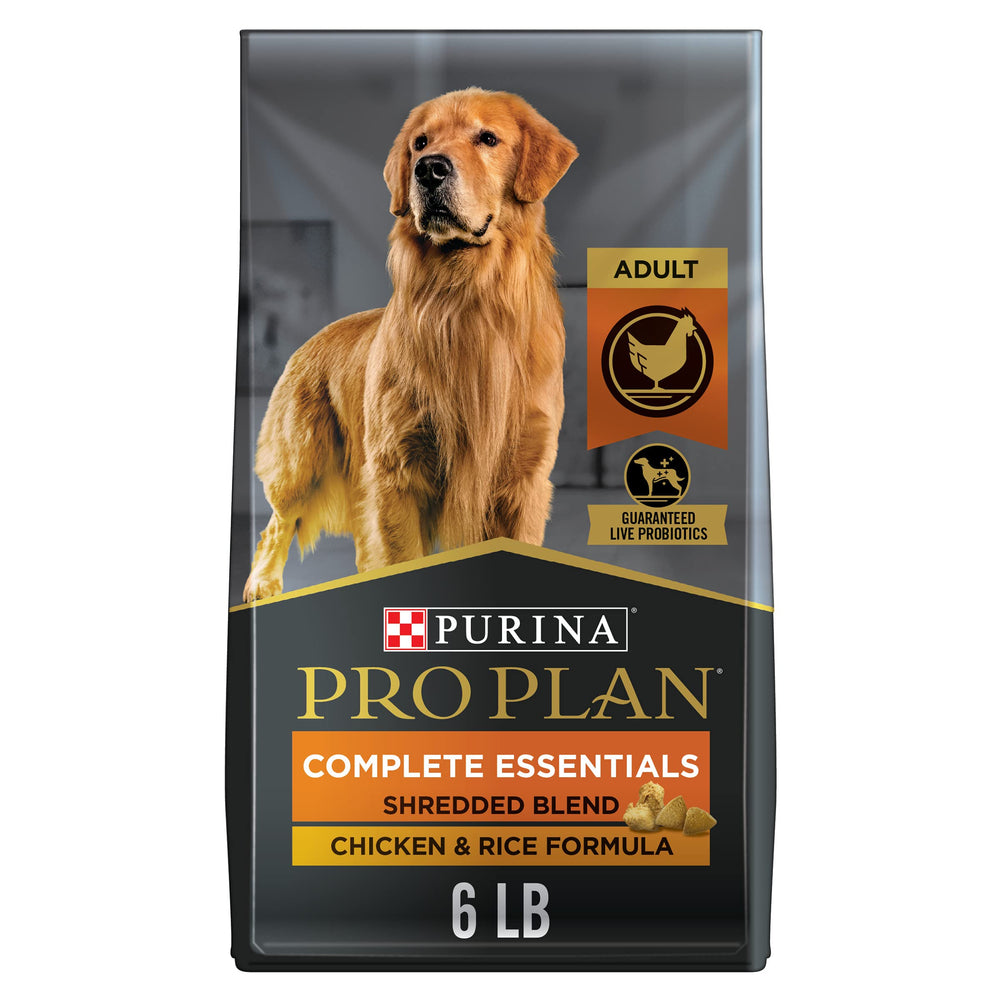 Purina Pro Plan bolsa 6lb croquetas y trozos deshebrados con textura atractiva para perros adultos.