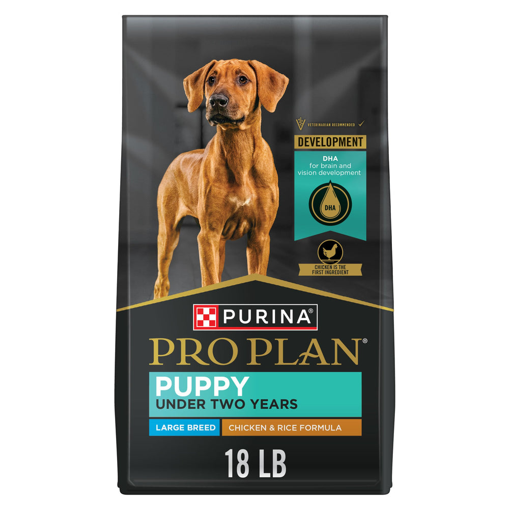 Purina Pro Plan cachorros grandes en bolsa de 18 libras, práctica para dueños ocupados