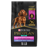Purina Pro Plan cachorros piel sensible con cordero y avena, bolsa de 16 lb para crecimiento saludable