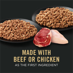 Purina Pro Plan Complete Essentials lata carne con arroz, sabor que anima el apetito.