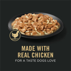 Purina Pro Plan Control de Peso lata con salsa espesa, apta para perros.