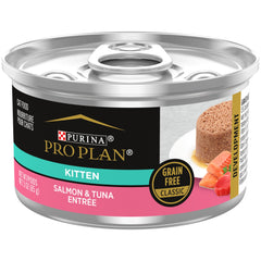 Purina Pro Plan DEVELOPMENT, lata de 3 oz con salmón y atún, favorece desarrollo saludable.