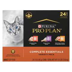 Purina Pro Plan Gravy, lata de gato pollo con salsa, sabor apreciado por muchos felinos.