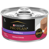 Purina Pro Plan Hairball Control Paté de Salmón, lata 3 oz, para gatos adultos, ayuda a controlar bolas.