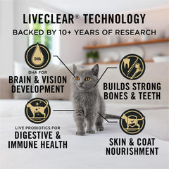 Purina Pro Plan LiveClear calcio y fósforo para huesos fuertes.