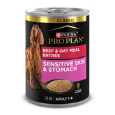Purina Pro Plan: piel sensible y estómago suave, paté de res con avena.
