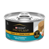 Purina Pro Plan Senior Gato Pate bacalao del oceano y salmón, sabor completo para gatos mayores.