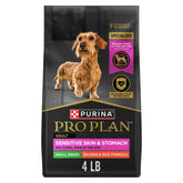 Purina Pro Plan sensible piel estómago para perros pequeños, bolsa de 4 libras.