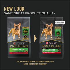 Purina Pro Plan para razas pequeñas: kibble desmenuzado y trozos tiernos.