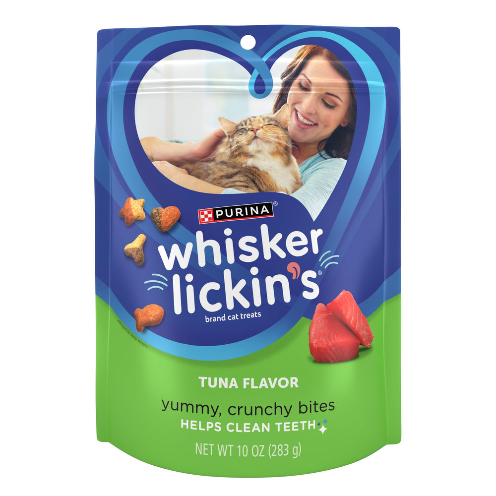 Purina Whisker Lickin's: tentempié de atún para gatos, perfecto para premiar.