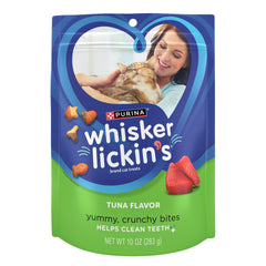 Purina Whisker Lickin's: tentempié de atún para gatos, perfecto para premiar.