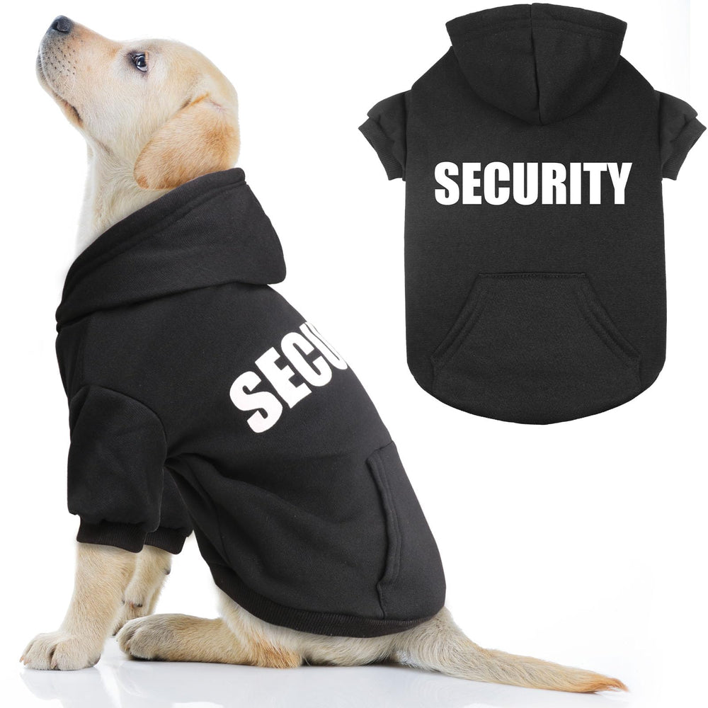 QDYU dog hoodie frente: comodidad suave para paseos diarios.