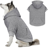Hoodie QDYU gris XXL, tejido suave para paseos cálidos.