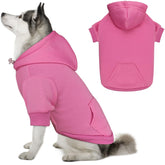 Sudadera QDYU para perro grande rosa XL, vista frontal y estilo cómodo