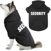 QDYU sudadera para perros grandes con impresión de seguridad en la espalda.