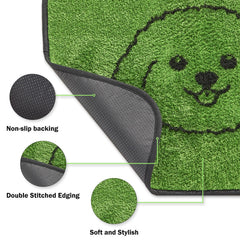 Qeils diseño divertido de cachorro en hierba sintética, práctico para entrenamiento cotidiano.