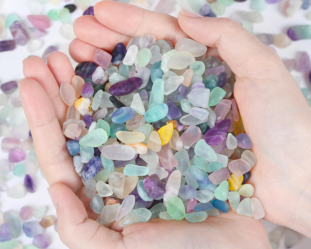 QINJIEJIE fluorita para acuario, gravilla pulida, decoración limpia.