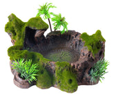 QIRMIZI plataforma reptil con plantas artificiales, hábitat natural para el terrario