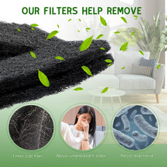 QUEARN filtro de carbono activado absorbe olores, mantiene el aire limpio