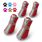 QUMY zapatos para perro pequeño con cremallera y ajuste seguro para paseos nocturnos