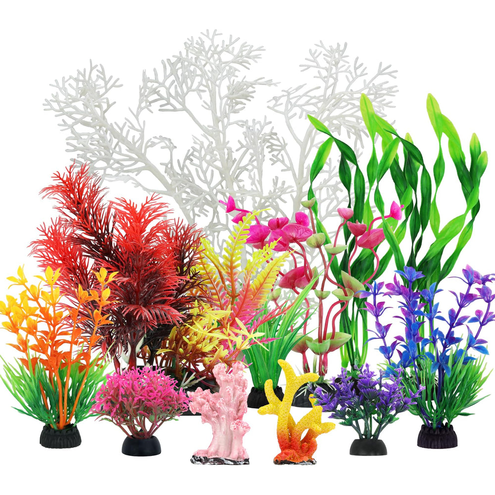 QUOZUO coral de resina rosa para acuario, decorará con color y detalle natural.