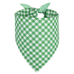Bandana QUQULE verde grande para perros, vista frontal, estilo para paseos