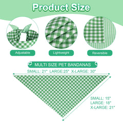 QUQULE bandana verde XL, diseño a cuadros y rayas, añade estilo en cada paseo.