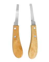 QWORK Hoof Cutter Set: mango de madera cómodo para agarre firme durante el trabajo.