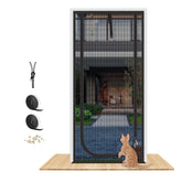 Puerta cortina para gatos QWR reforzada 36x81 para evitar escapes